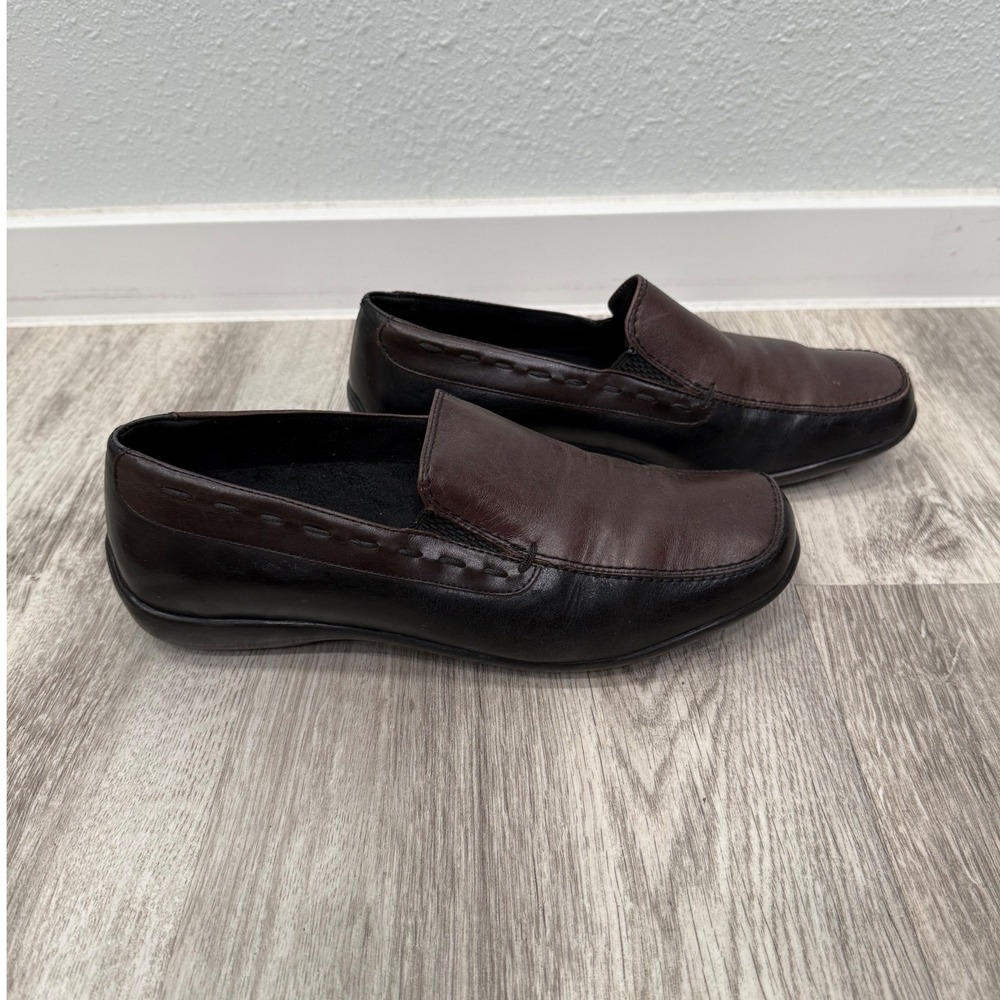 1803 Men's Leather Loafers Comfortable‎ Slip On Casual Shoes Brown Black 9